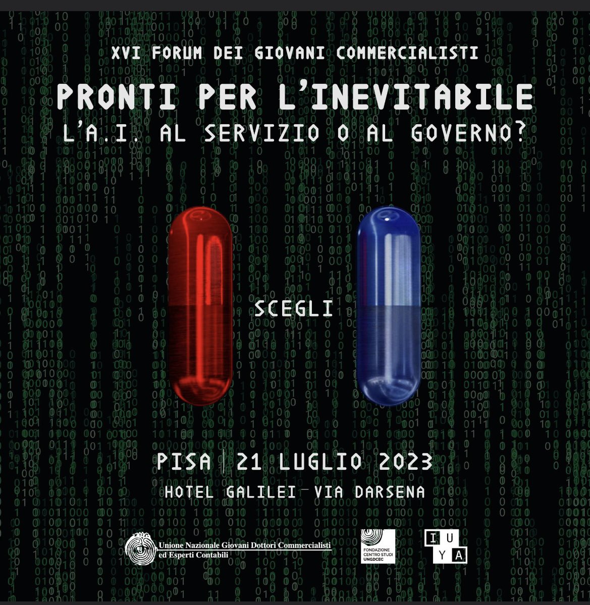 XVI Forum dei Giovani Commercialisti 
Pisa, 21 luglio 2023
Iscrizioni al link: forum-ungdcec.e-event.it