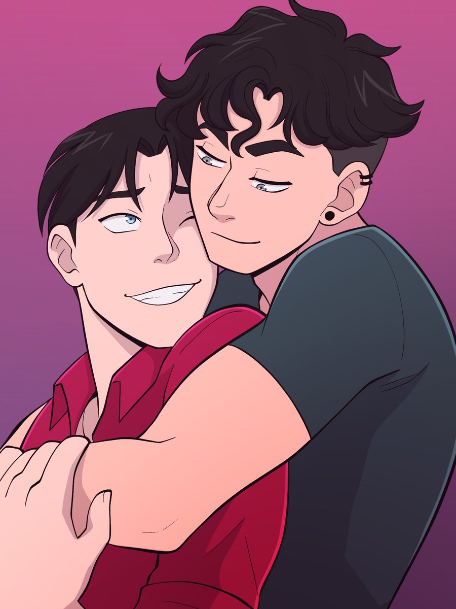 Some actual TimKon art for you on this June 1st ❤️🧡💛💚💚💜
•
Just for you haters, I know how you love it. #TimDrake #Superboy  #dcpride