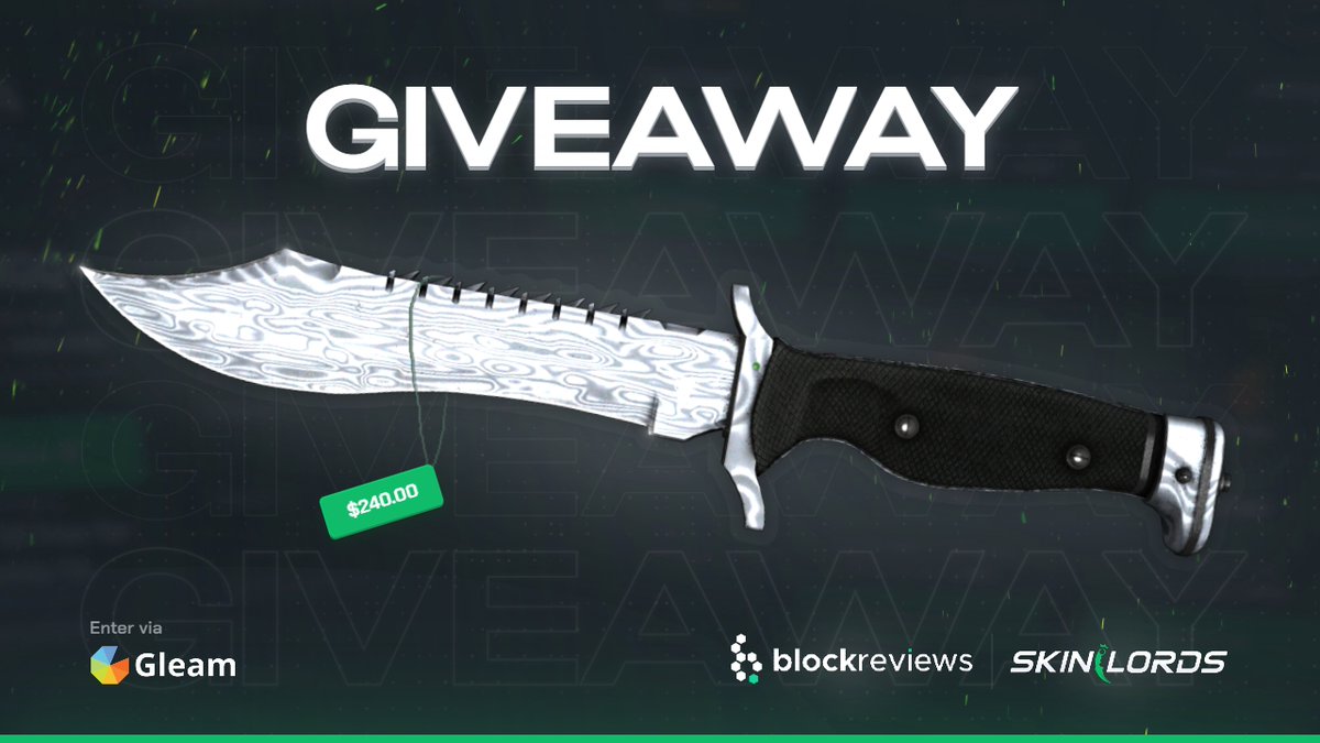 SkinLords's tweet image. Bowie Knife Damascus Steel 🎁 CS:GO Knife Giveaway!

✅ To enter:
- skinlords.com/giveaway

Rolls at the end of the month! Best of luck!