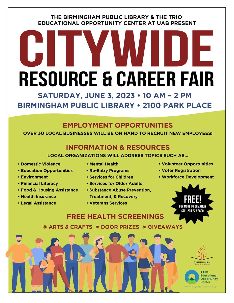 📣Come out to the Citywide Resource & Career Fair tomorrow from 10am - 2pm! We look forward to seeing you there!