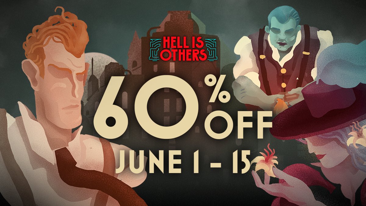 Citizens! Descend into the streets of Hell is Other with this 60% Steam Discount 🔥

Dive into a noir-dystopian realm like no other. Snatch your copy before June 15th.

Remember, the darkness beckons your arrival! 🌃

bit.ly/HiO_Steam

#STEAM #indiegame #noir #multiplayer