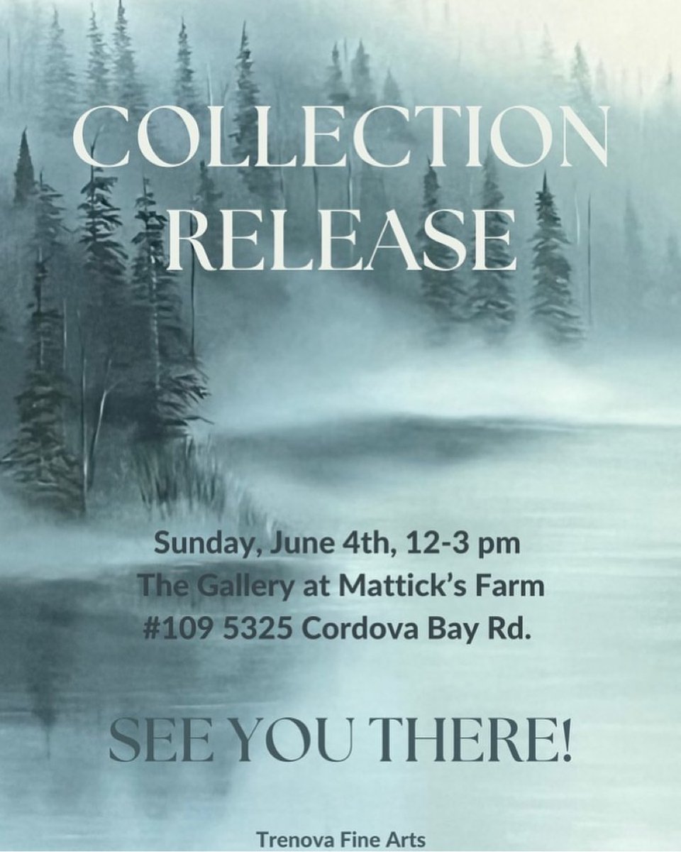JOIN US on Sunday June 4th between 12:00 and 3:00 pm when Loreto and Pilar of Trenova Fine Arts will be showcasing their new collection which is now available in The Gallery or online.  They will also be painting live. 
thegalleryatmatticksfarm.com/trenova-fine-a…

#joinus #whattodo #matticksfarm
