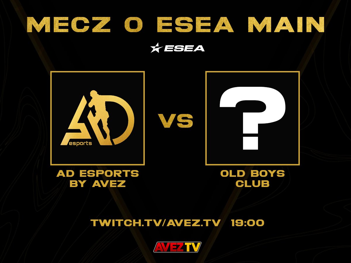 xVizzu (@wizzhehecs) on Twitter photo Elo.
Meczyk o <a href="/ESEA/">ESEA League</a> MAIN, godzina 19;00/bo3/OldBoysClub.
Telewizor twitch.tv/avez_tv
<a href="/sh1den_/">Oliwer 🦝</a>
<a href="/CsgoMerdi/">merdi_cs</a>
@teinofficial19
@showk_cs
<a href="/m1ghtxD/">m1ghtxD.csg0d</a>
<a href="/AVEZ_esport/">AVEZ Esports</a> Elo.
Meczyk o <a href="/ESEA/">ESEA League</a> MAIN, godzina 19;00/bo3/OldBoysClub.
Telewizor twitch.tv/avez_tv
<a href="/sh1den_/">Oliwer 🦝</a>
<a href="/CsgoMerdi/">merdi_cs</a>
@teinofficial19
@showk_cs
<a href="/m1ghtxD/">m1ghtxD.csg0d</a>
<a href="/AVEZ_esport/">AVEZ Esports</a>