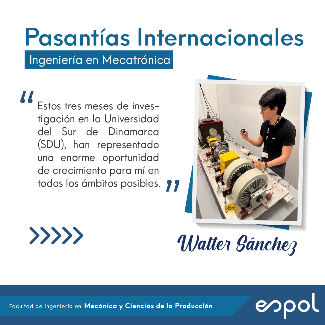 espolfimcp's tweet photo. Walter Sánchez estudiante de Mecatrónica, realizó sus prácticas de investigación en la Universidad del Sur de Dinamarca. ¡Conoce un poco más de su experiencia! ⚙️✈️👨🔬
#TalentoFIMCP #Mecatrónica https://t.co/7fCK0ehXHE