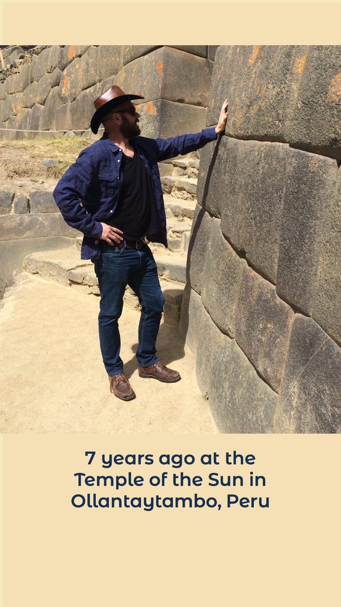 7 years ago at the Temple of the Sun in Ollantaytambo, Peru