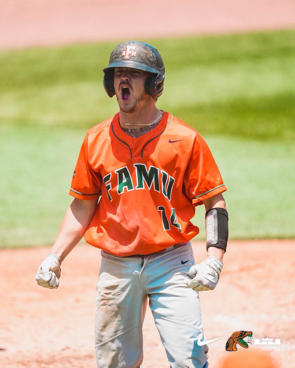 FAMU_Baseball's tweet photo. 𝗛𝗢𝗠𝗘 𝗥𝗨𝗡 𝗛𝗜𝗦𝗧𝗢𝗥𝗬

Rattlers set program history with four players to hit 10+ home runs in a single season. 

Sebastian Greico led the way breaking the program’s record with 17. Janmikell Bastardo (12), Jared Weber (10), and Ty Hanchey (10) were the other three. https://t.co/VzdIxAE7Yl