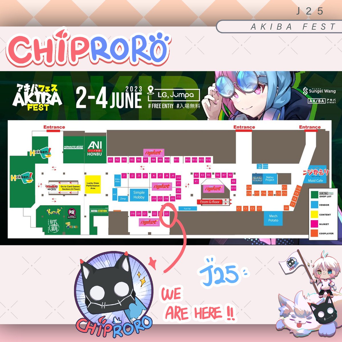 Akiba Fest 2023!! Come to find us at Sungei Wang~
.
#artbooth #akibafest #anime #animebooth #Merchandise #animeevent #Malaysia