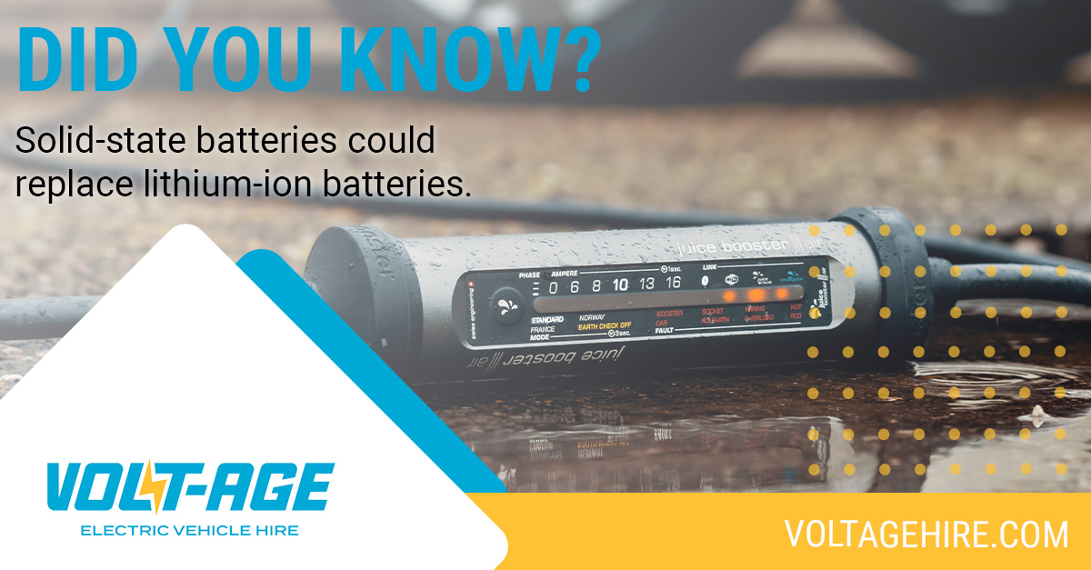 Did you know?🔋Solid-state batteries are being developed as a potential replacement for the current lithium-ion batteries used in most EVs? 🚗⚡
Find out more here: bit.ly/42Wd1zt 

⚡Place a booking now: bit.ly/31fJ5iq 

#SolidStateBatteries #EVNews #evhire #ev