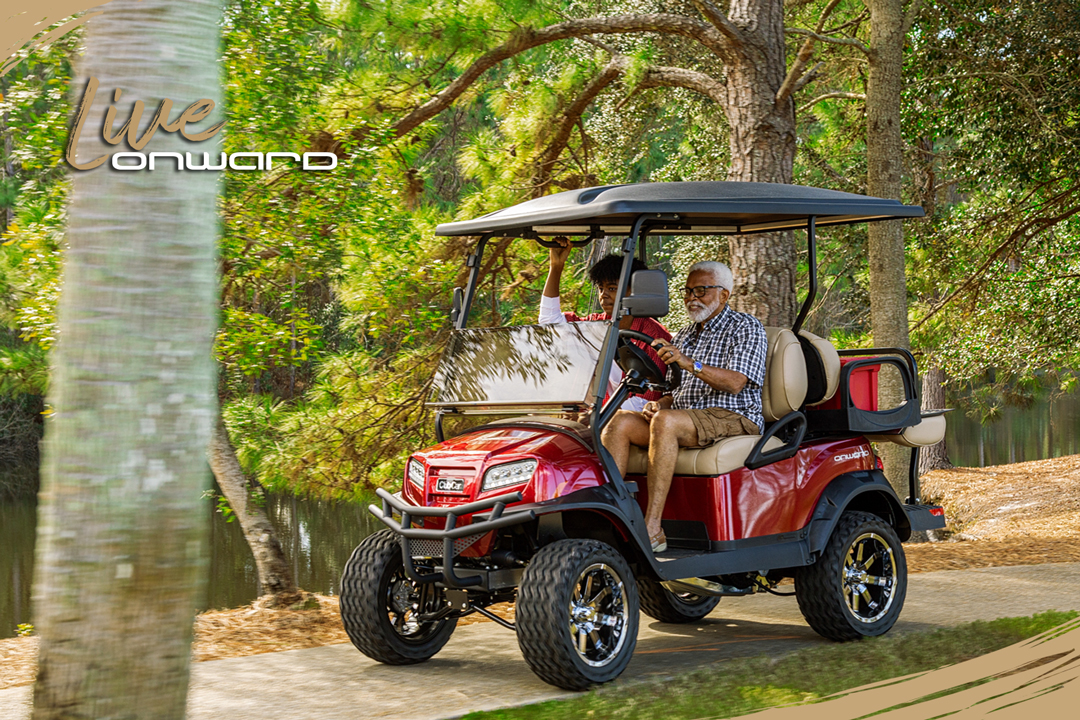 Cruise along your neighborhood with ease and fun with your golf cart. #GolfCartLife #RiverCityGolfCart