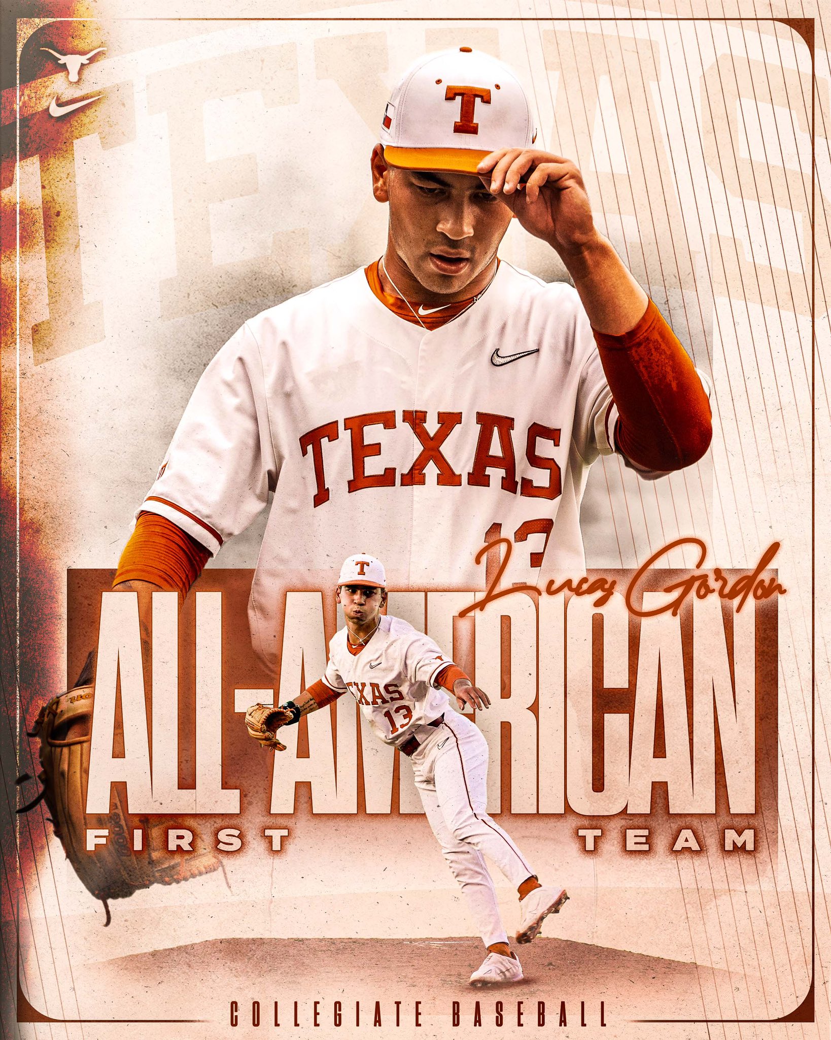 Texas Baseball on X: GENO ALL-AMERICA. @lucas_gordon has been named a  @CBNewspaper First-Team All-American. #HookEm  / X