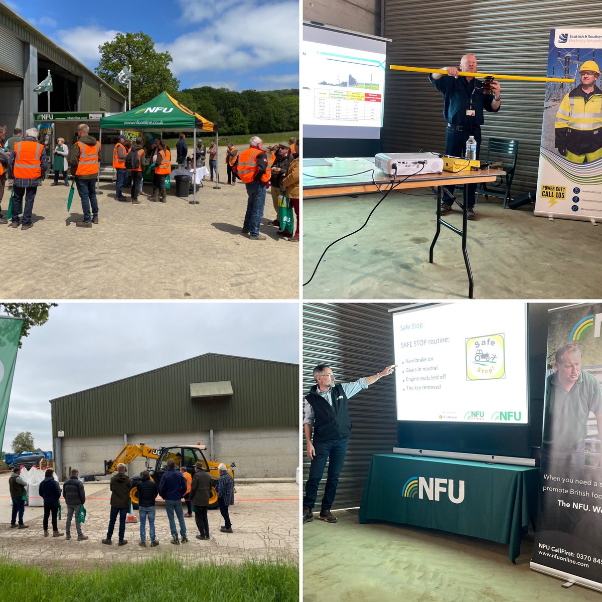 . @NFUtweets organising regional pre-harvest H&S workshops. Event in southeast was well organised & well attended with lots of info/advice, key points both new & refresher. Included what to do in emergency if machinery hits overhead powerline @ssencommunity #farmsafety #harvest