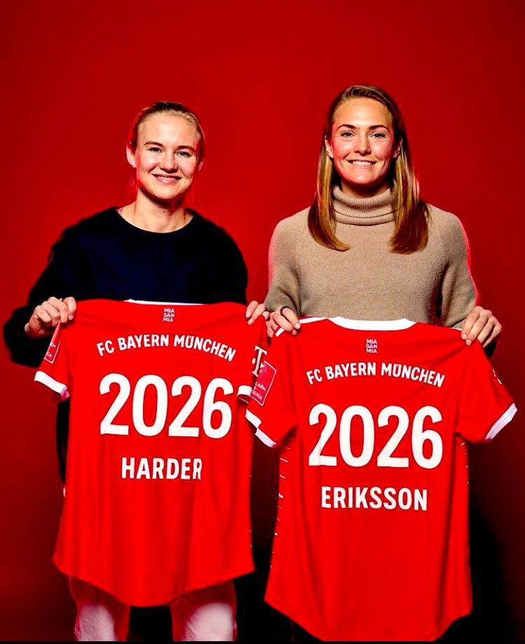 BayernCDMX's tweet photo. Bienvenidas chicas @MagdaEricsson @PernilleMHarder al @FCBfrauen
#ServusMagda #ServusPernille #FCBayern #MiaSanMia https://t.co/bfFeTFRPXY