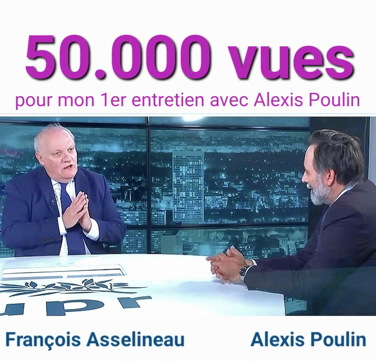 François Asselineau on Twitter "🎥 𝟱𝟬.𝟬𝟬𝟬 𝘃𝘂𝗲𝘀 ENTRETIEN AVEC ALEXIS