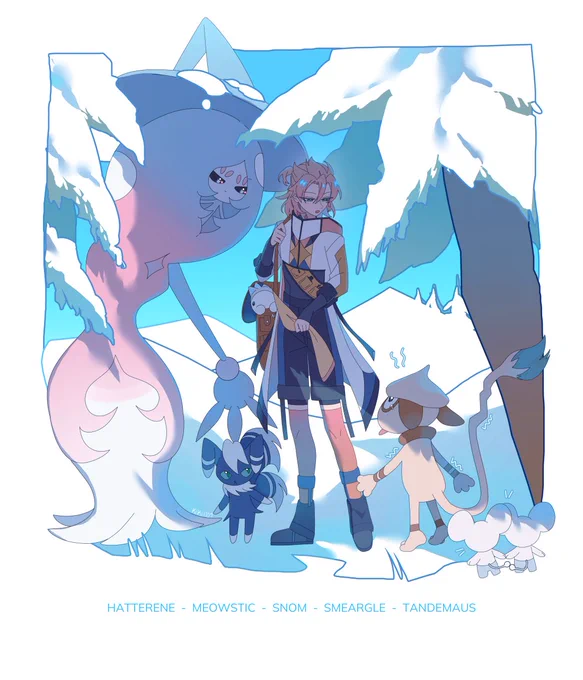 genshin × pokemon (3) #albedo