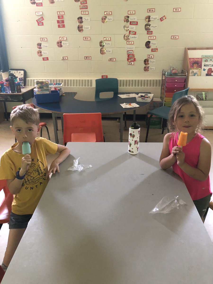 Yummy cold treats on this hot day courtesy of our PTA. Many thanks