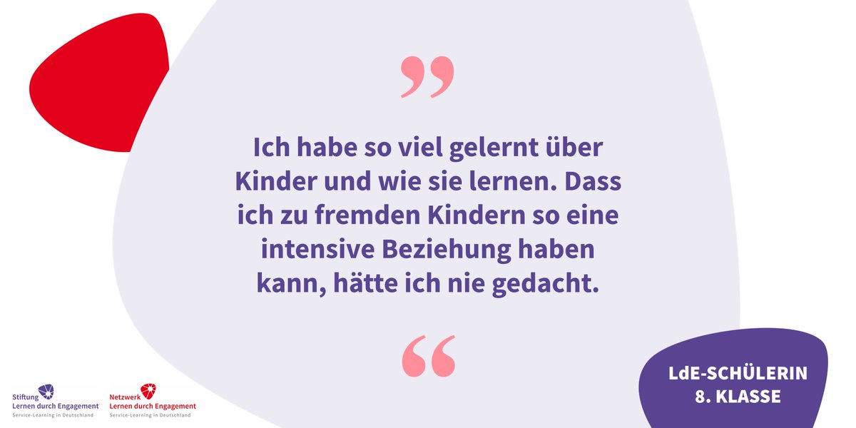 Stiftung Lernen durch Engagement (@stiftunglde) on Twitter photo Jugendliche, die Grundschüler*innen beim Deutschlernen unterstützen - und dabei selbst lernen? So sehen #LdE-#Chancenpatenschaften aus! Mit JUGEND.PATEN.SCHAFFT. fördern wir Patenschaften aus dem Unterricht heraus: als Teil von <a href="/MstaerkenM/">Menschen stärken Menschen</a> 💜 #Aktionstag servicelearning.de/jugendpatensch… Jugendliche, die Grundschüler*innen beim Deutschlernen unterstützen - und dabei selbst lernen? So sehen #LdE-#Chancenpatenschaften aus! Mit JUGEND.PATEN.SCHAFFT. fördern wir Patenschaften aus dem Unterricht heraus: als Teil von <a href="/MstaerkenM/">Menschen stärken Menschen</a> 💜 #Aktionstag servicelearning.de/jugendpatensch…