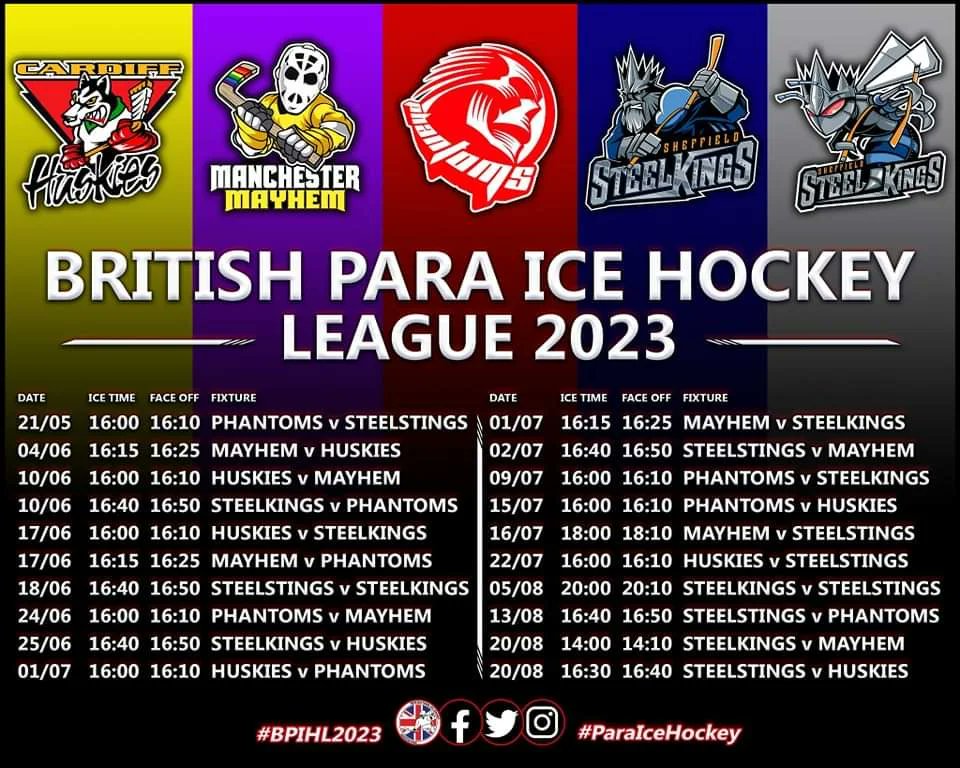 ParaIceHockeyGB's tweet image. This weekend, @MancMayhemPIHC and reigning league champions @cardiffhuskies have their opening games of the 2023 season at Planet Ice Widnes 

Don't miss out on the chance to watch these amazing teams play for free!
#bpihl2023 #ParaIceHockey #icehockey