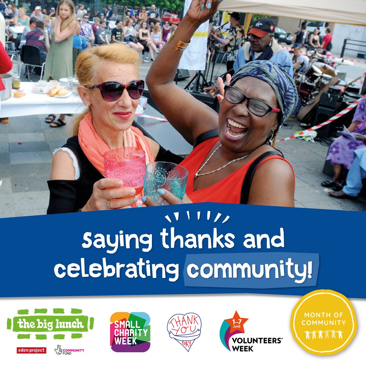 Today marks The Month of Community! Millions of people took part last year to celebrate community heroes, such as @NCVOvolunteers, @CarersWeek, @TheCCoalition, @marmaladetrust, @75Windrush, @great_together, @SmallCharityWeek and us!

#MonthOfCommunity