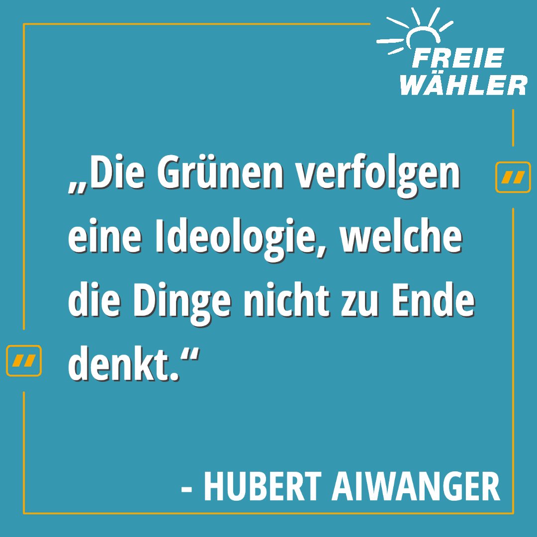 .@HubertAiwanger in der Sendung @maischberger: 'Die #Grünen verfolgen eine #Ideologie, welche die Dinge nicht zu Ende denkt.' 😑
#Klartext #FREIEWÄHLER