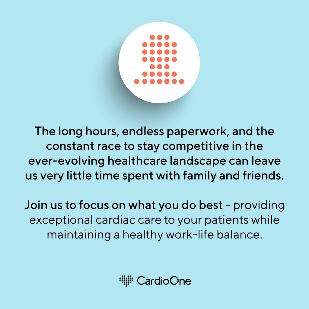 Cardio_One's tweet image. Take a breather and reclaim your work-life balance with us! At CardioOne, we understand the challenges of providing exceptional cardiac care while juggling paperwork and a busy schedule.