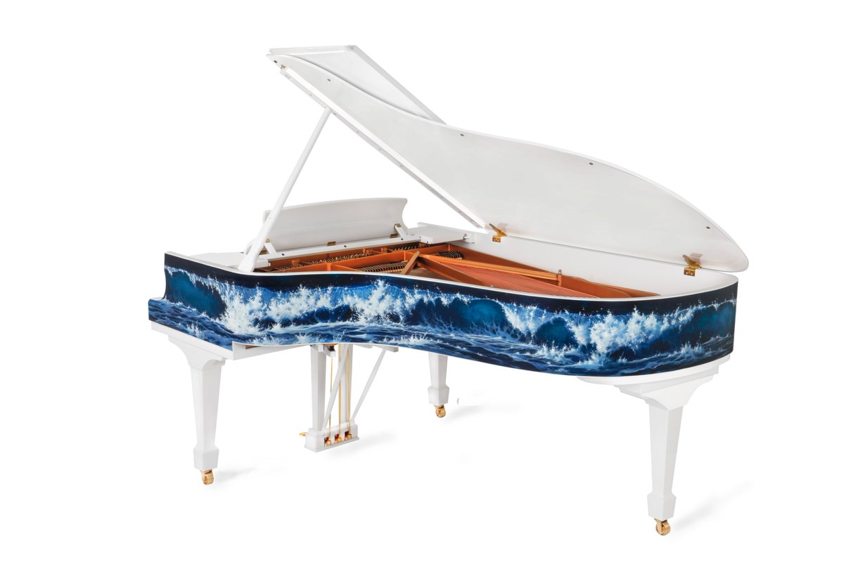 Does the arrival of summer have you dreaming of your next ocean destination? 🌊 This Steinway custom painted with ocean waves is just one possibility of Steinway Bespoke. Learn more about how to turn your dream piano into reality ▶️ fal.cn/3yJBw