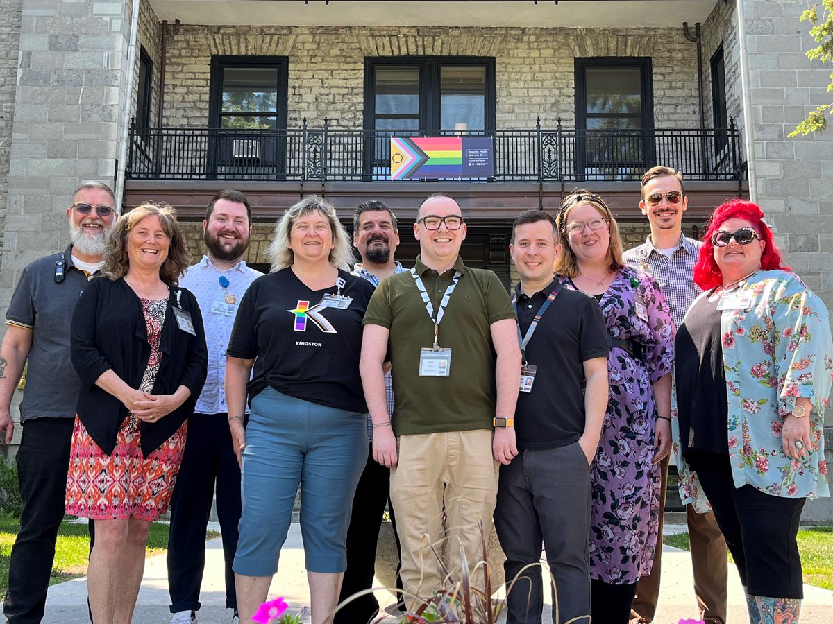 Happy to stand with my colleagues at @KingstonHSC to celebrate the start of #PrideMonth I love working someplace where I can be my authentic self #mykhsc