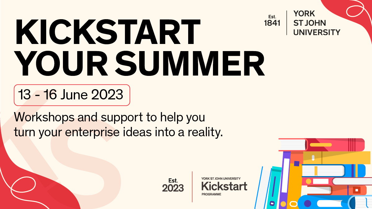 YSJ students, it's time to kickstart your summer and turn your enterprise ideas into a reality☀️

Join our @YSJJobsCareers team from the 13 to 16 June for: 
Mentoring🤝
Workshops🧑‍💻
Talks🧑‍💼 
A chance to pitch for a £800 investment💰 

Don't miss out⬇️
eventbrite.com/cc/kickstart-y…