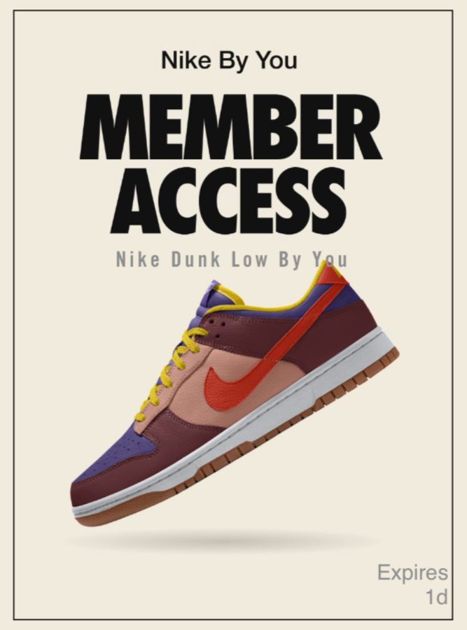 SOLELINKS on Twitter "Check for Exclusive Access Nike Dunk Low By You on Nike App Go to
