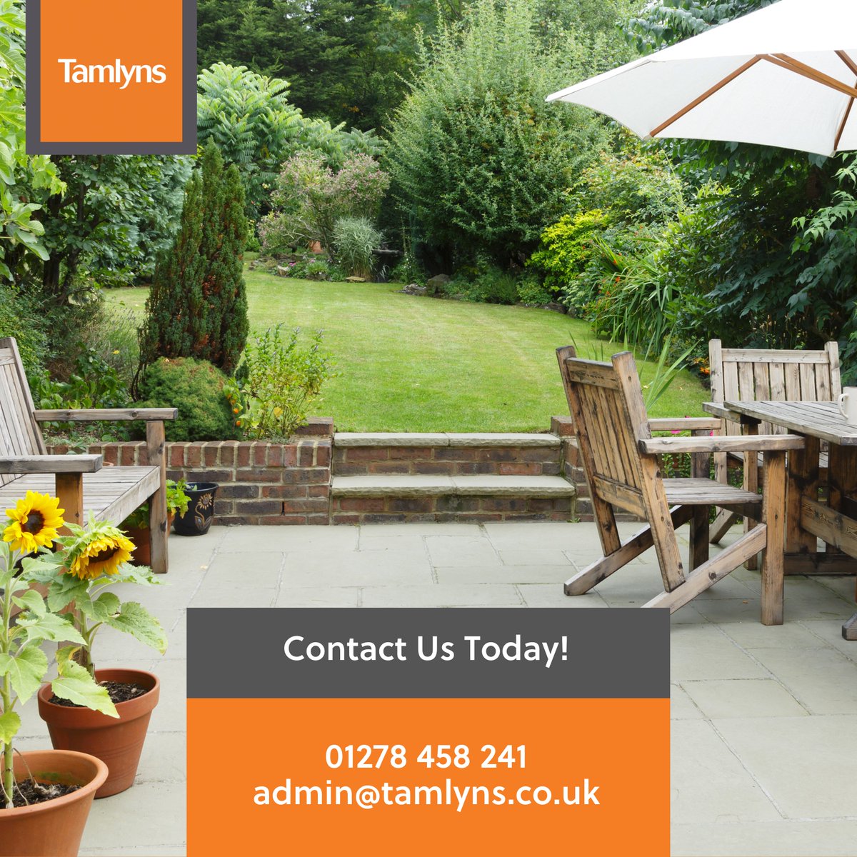 Get your garden summer ready with Tamlyns. Contact us today for advice and quotes on how we can help with the planning application and development process, incluidng; floor plans, architectural plans and more! #garden #gardendesign #gardening #summer #sun #sunshine #sunny