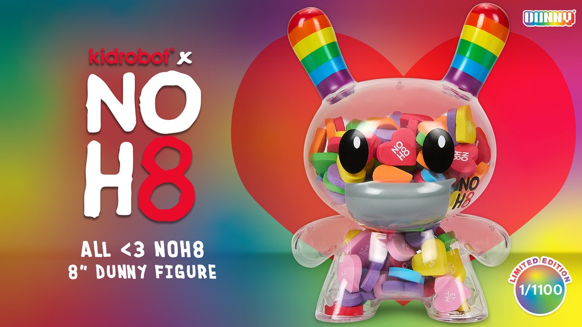 🏳️‍🌈Kidrobot’s Dunny joins the @NOH8Campaign!️‍ Limited to 1100 pieces worldwide: kidrobot.com/products/kidro… @tristaneaton