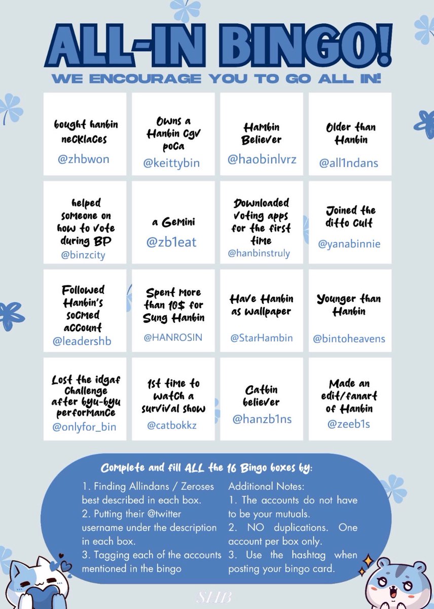 hanbinbread's tweet image. finished my bingo 😁

#13SpecialDaysforHanbin #WeAreNeverAlone #SUNGHANBIN