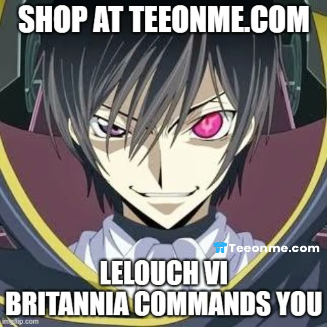 teeonme's tweet image. Obey The Emperor of the Holy Britannian Empire. All shirts starting at $17, all made in the USA.

#codegeass #codegeassr2 #codegeasslelouchoftherebellion #codegeasscosplay #codegeasslelouch #codegeasscosslay #codegeassboukokunoakito #codegeassakitotheexiled3 #anime