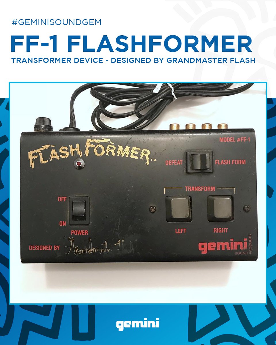 Today’s DJs won’t understand #GeminiSoundGem 💎 The Flash Former, designed by Grandmaster Flash in 1988, was an innovative device that featured an inline transformer switch, placed between a turntable and a mixer. 📸 leefromkdc ⁠ #Throwbackthursday #GeminiSound