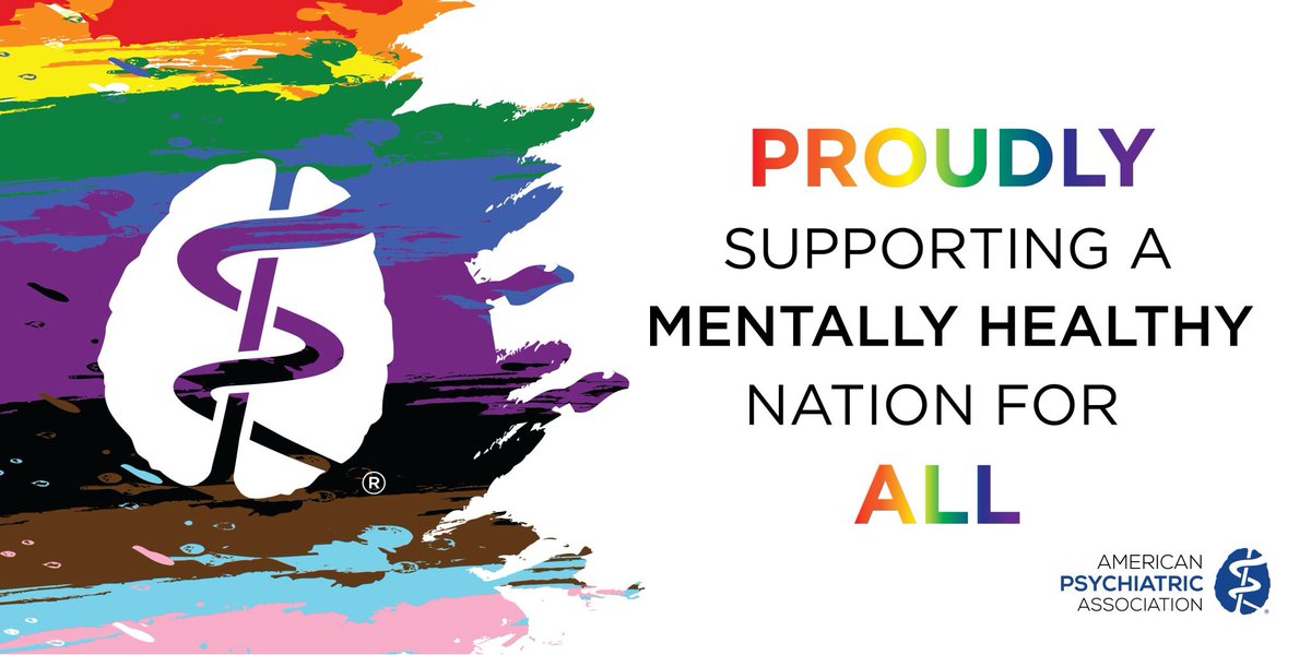 As a gay man, I'm proud to celebrate #PrideMonth with you. We have so much to be proud of, yet despite these advances, LGBTQ+ people face old and new challenges; as APA President it will be my goal to work to ensure access to psychiatric care & SUD treatment for LGBTQ+ people.