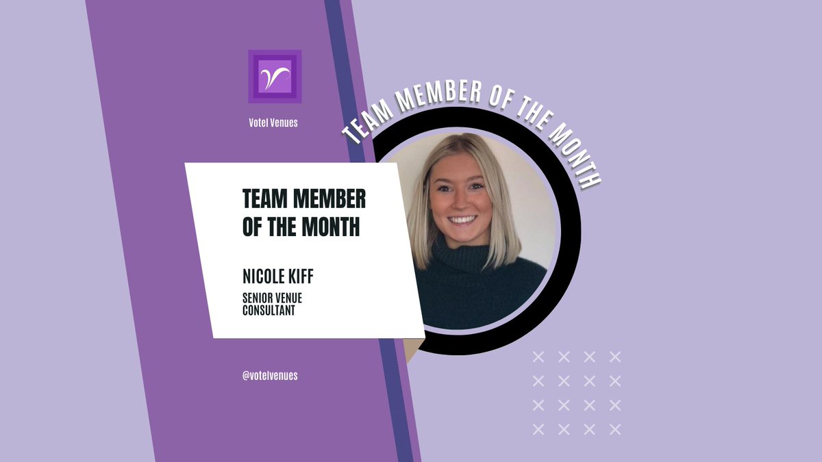 We are so proud to recognise Nicole as Votel's Team Member of the Month! She truly goes above and beyond with all her work, exceeds expectations and is a joy to work with. We are thankful to have her on our team.   #OutstandingEmployee #Congratulations #venuesuk #eventprofs