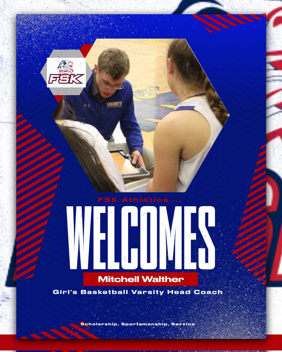 Excited to announce <a href="/MWal20/">Mitch</a> as our next Varsity Girls Basketball Head Coach. Please help me welcome Coach Walther to FSK!