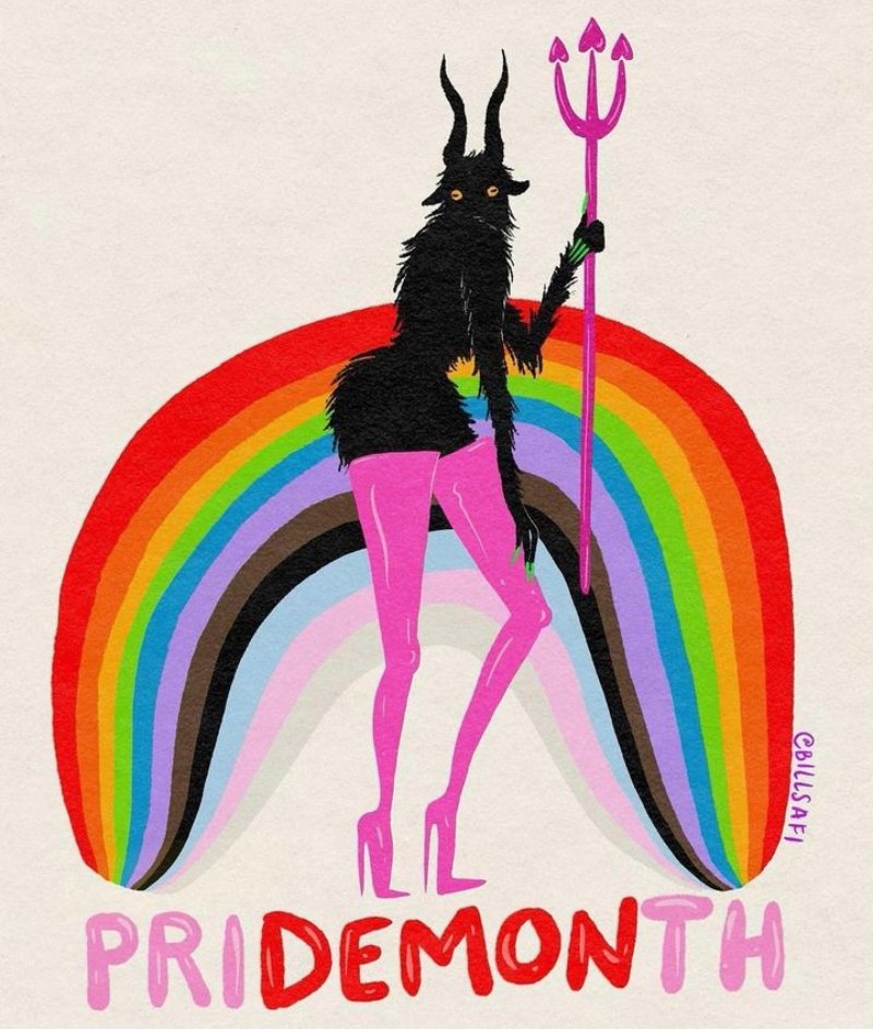 🔥 HAPPY PRIDE 🔥 #PRIDE #queerpride thanks @Dementia_Grimm for the #pridegraphic #demondyke #gothpride #rainbow