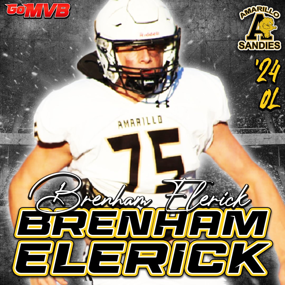 🚨Player Spotlight🚨⁠
BRENHAM ELERICK
'24 OL
Amarillo HS, TX
More Info: GoMVB.com/brenhamelerick
Follow: @BrenhamEle75
Coach: @ChadDunnam
⁠
#gomvb #hsfootball #studentathlete #collegerecruit #collegerecruiting #athlete