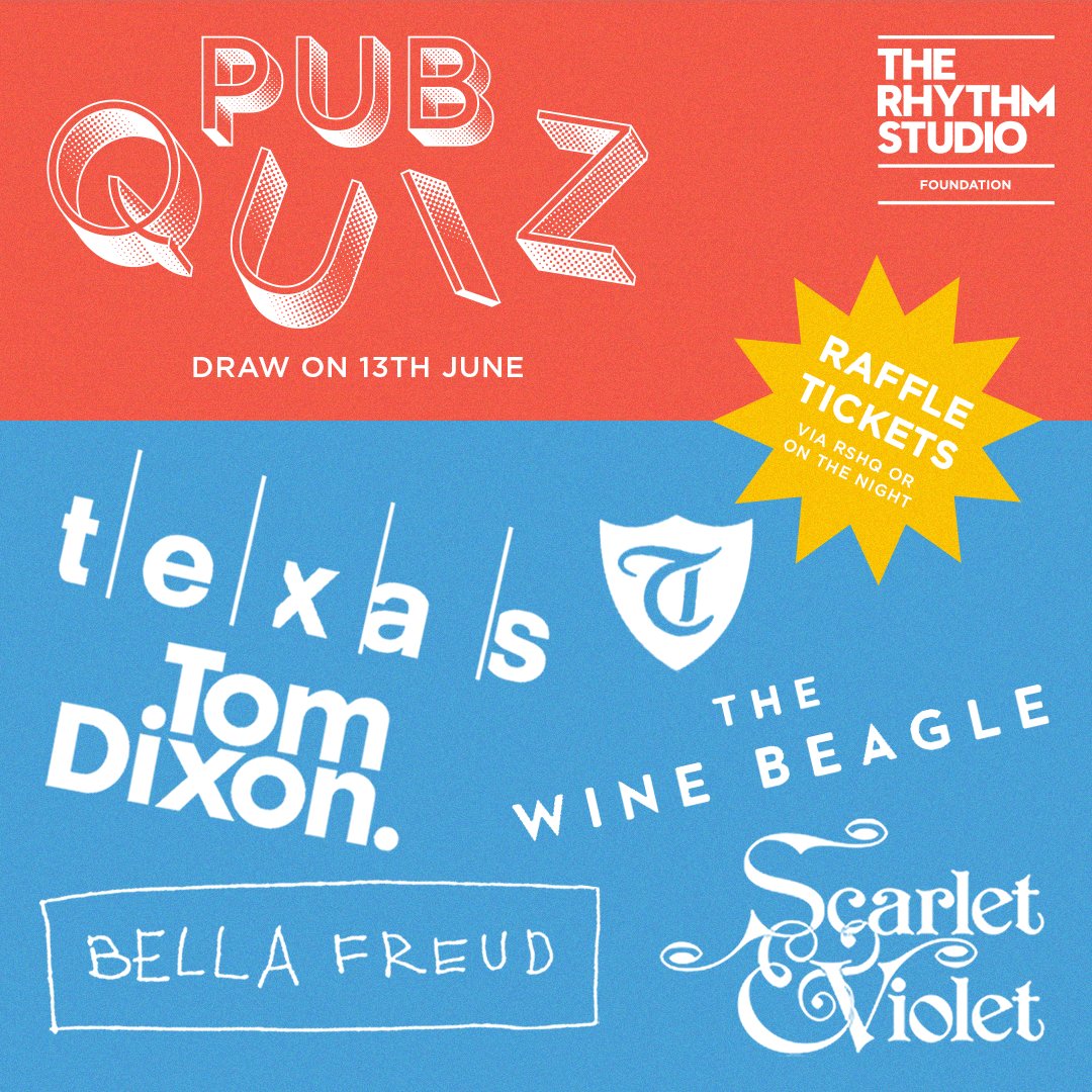 Make sure to grab your raffle tickets from RSHQ next week, we've got great prizes from Scarlet &amp; Violet, Bella Freud, Texas, Tom Dixon, The Troubadour and The Wine Beagle! Tickets are only £1 and all funds raised will go towards funding our projects.