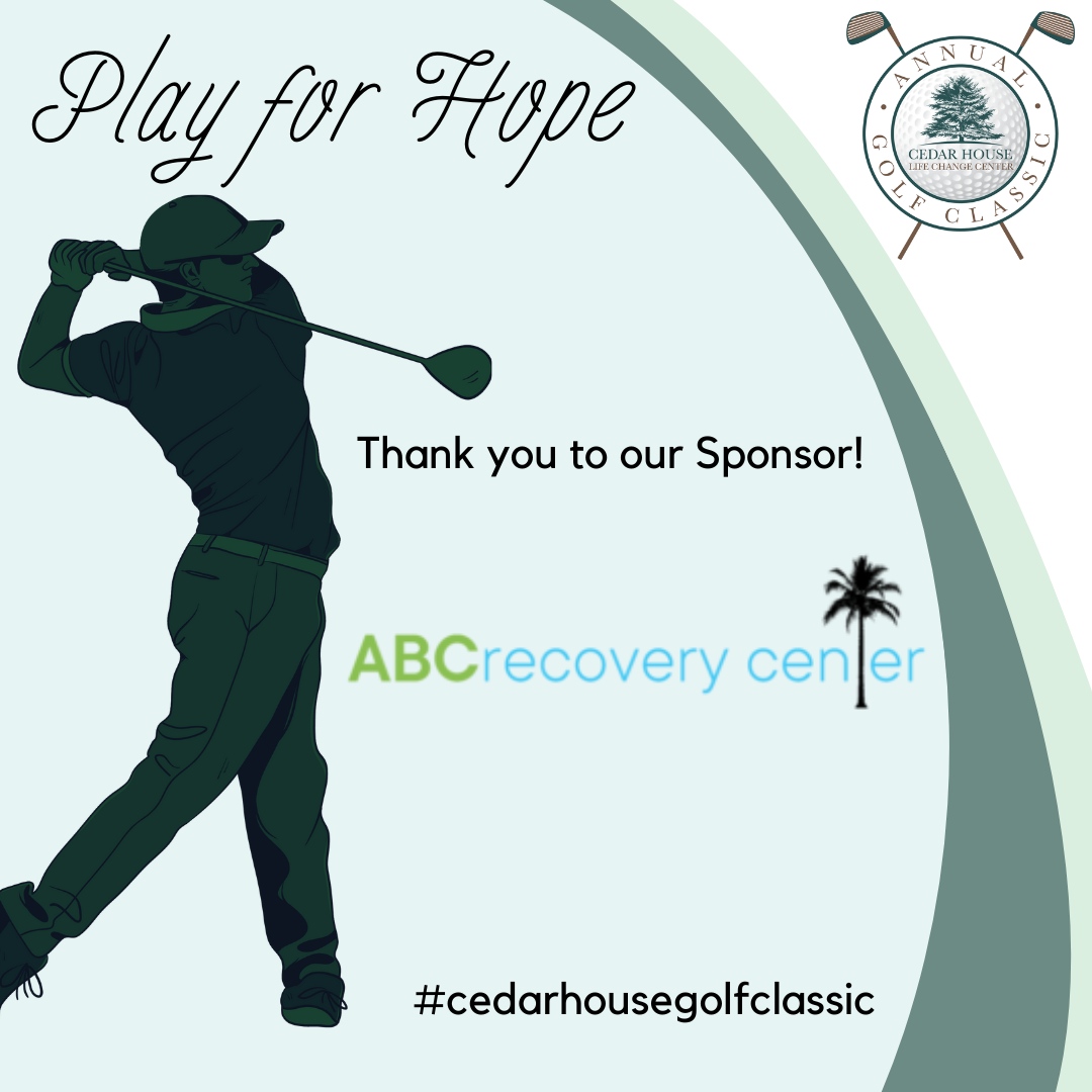 Thank you to ABC Recovery Center for your Contest Sponsorship and registrations for our Cedar House Golf Classic! We appreciate your continued support of our mission! #cedarhousegolfclassic #cedarhouselifechangers