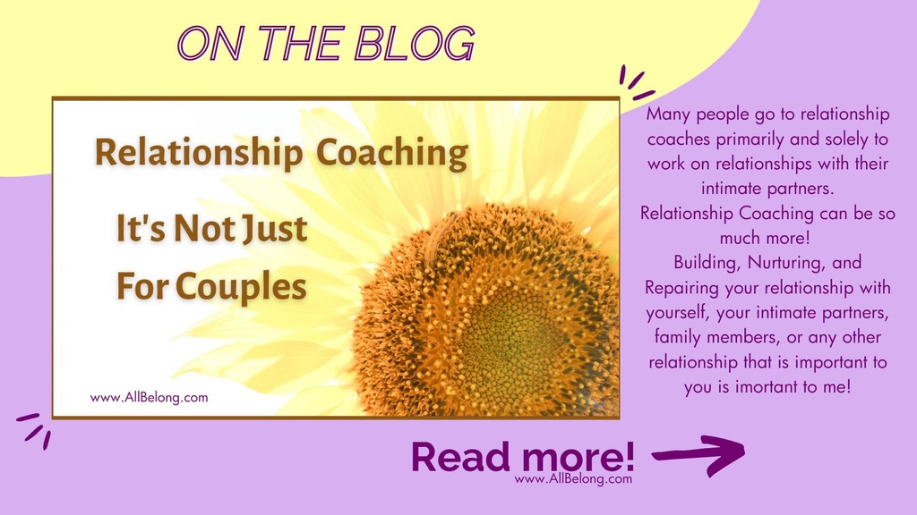 Check out the blog to read more about what relationship coaching can be!

 allbelong.com/relationship-c…

#relationship #loveyourself #selflove #queerlove #polylove #buildup #communicationcoach #confidencecoach lifecoach #relationshipcoach #relationshiphelp #nontraditionalrealtionship