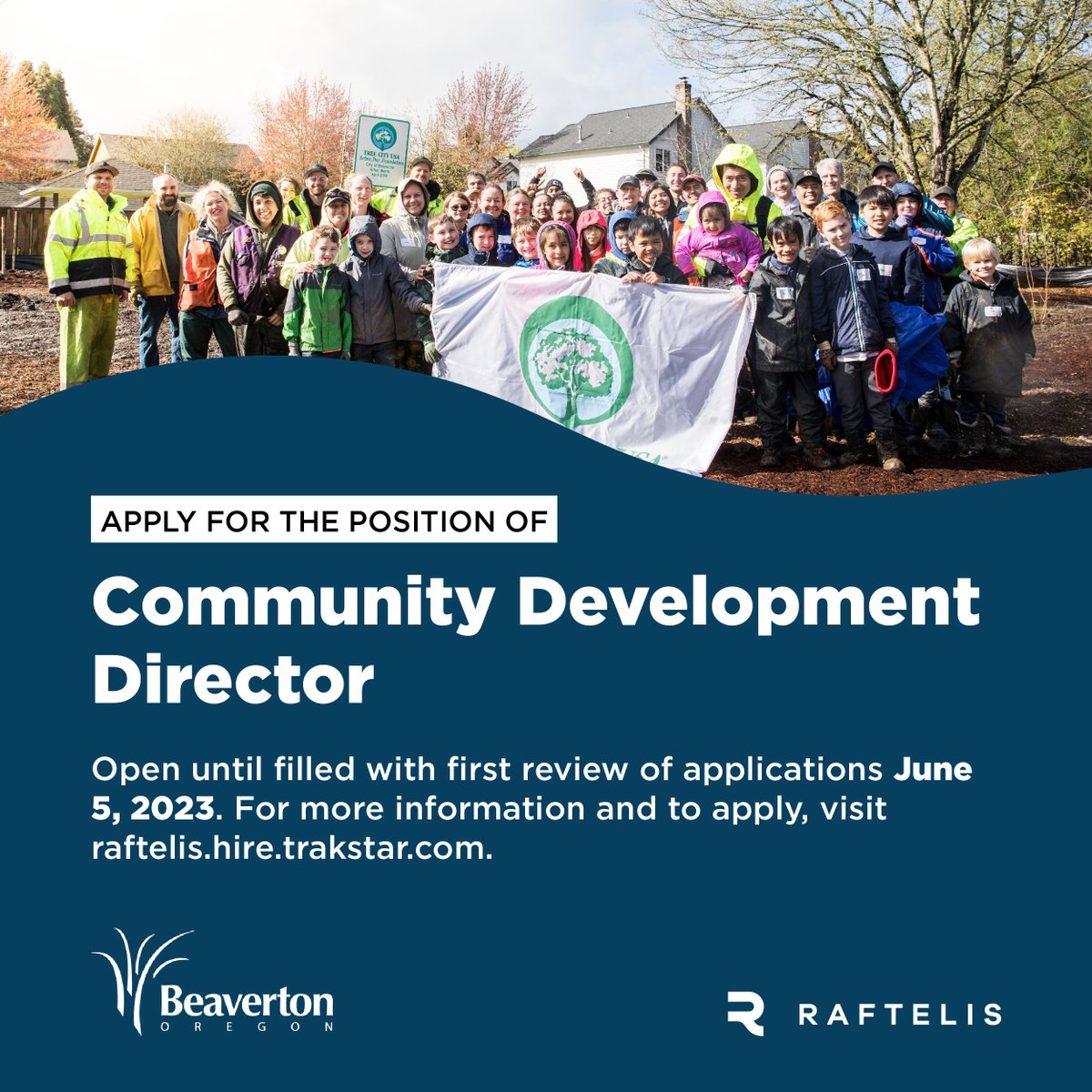Raftelis's tweet photo. The @CityofBeaverton is hiring a Community Development Director. Priorities for the position include improving collaboration and integration across divisions and supporting the Cooper Mountain Community Plan.

The first review of applications is June 5: https://t.co/Iz2Gohf1vy https://t.co/4W2bOctepR