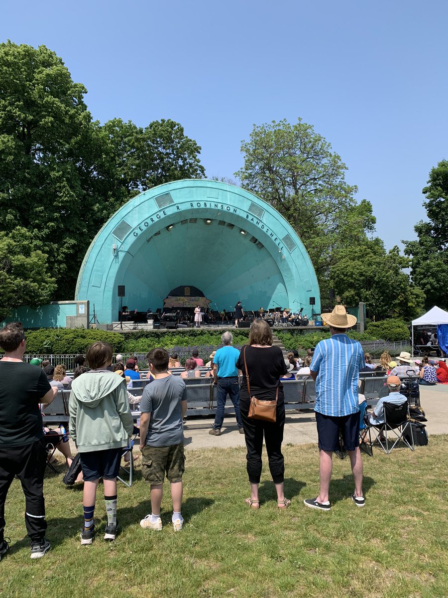 Enjoying the ☀️ and 🎼 at the @adelaide_HWDSB #SpringConcertSpectacular at #GageParkBandshell #ourward3