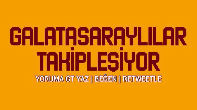 TAKİPLEŞME

Tüm Galatasaray Hesapları Takipleşiyor!

Sosyal Medyada Daha Güçlü Bir Galatasaray İçin Galatasaray Ailesi Birbirini Takibe alsın💛❤️

Tek Yapman Gereken Bu Tweeti RT-FAV Yapıp Yoruma GT Yazman
#GSLİLERTAKİPLESİYOR
#GALATASARAYlılarTakiplesiyor