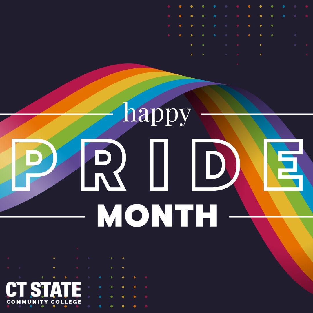 CTStateEdu's tweet photo. At CT State, we proudly celebrate #PrideMonth2023!🌈 We stand with our LGBTQ+ community, fostering a safe and inclusive environment where all students can thrive. Together, let's promote acceptance, equality, and love. #LoveIsLove #InclusiveCampuses #CommunityCollegeStrong https://t.co/tTyeFUXmaT