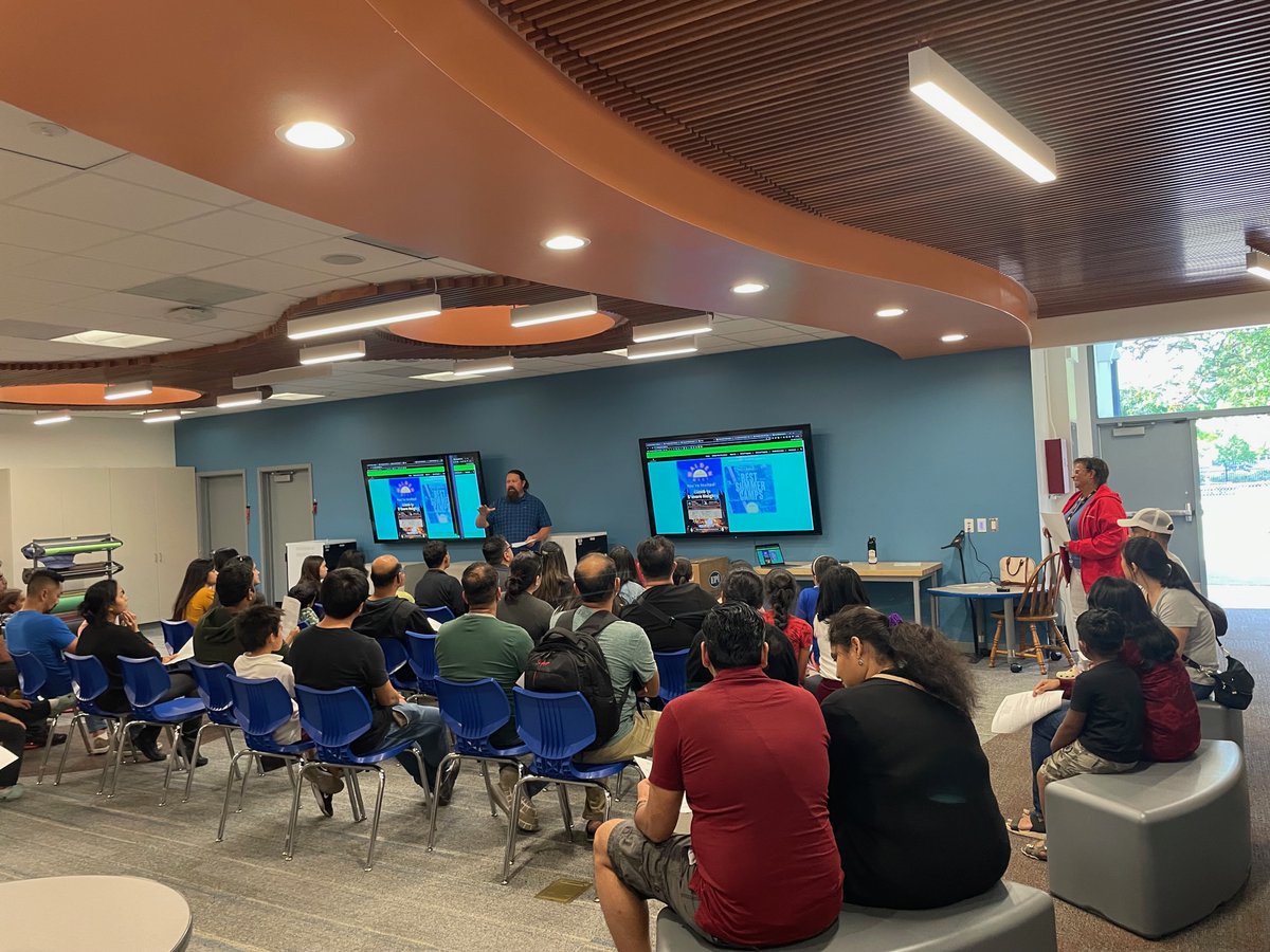 Mr. Vaughn &amp; Ms. Boyd hosted a Science Camp information meeting for next year's 5th grade parents. We are already excited for them!