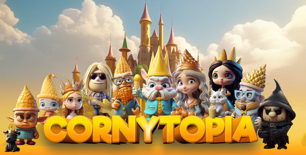 ⏳🌽It's time to get corny with the Cornytopia NFT Book!  Immerse in interactive reading, vote on the story's direction, and join the CORNMUNITY DISCORN at Cornytopia.com! 

Collect your NFT chapters and enjoy this kernel of literary fun! #NFTReading #JoinTheCornmunity