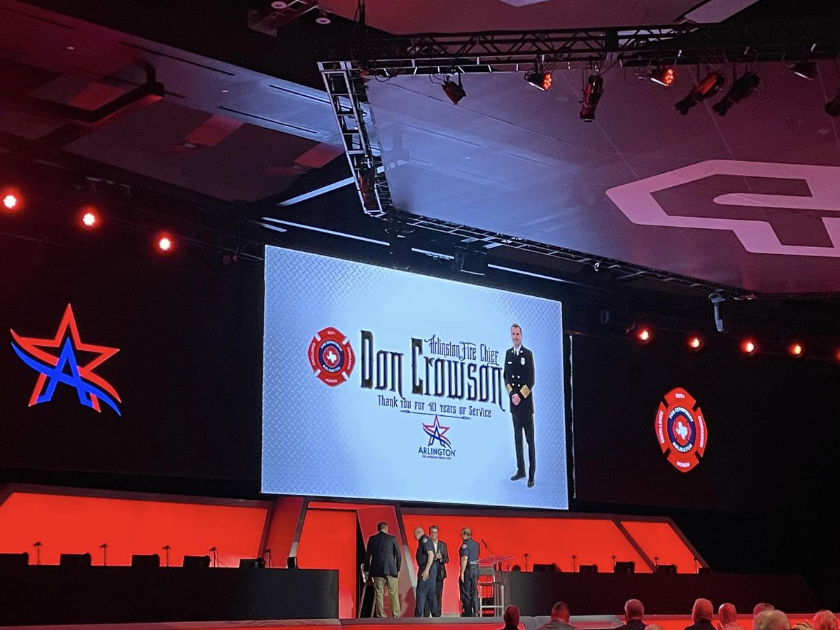 Congratulations to Fire Chief Don Crowson for a 40-year career with <a href="/ArlingtonTxFire/">Arlington Fire Dept.</a>. Crowson joined AFD in 1983 and worked his way through the ranks. Crowson became Arlington’s fire chief and director of emergency management in 2010. We wish you the best in your retirement!