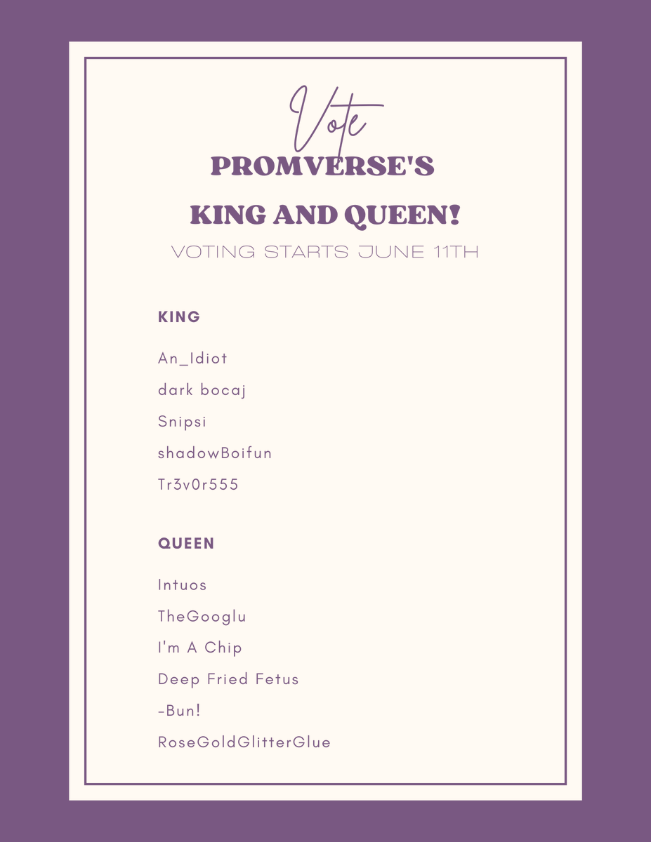 ConVRseVRC's tweet photo. The Kings and Queens have been chosen! Starting June 11th, our fantastic leaders to be will be voted into place. #vrchat #vrc #vrchatevents #vrchatgroups #vrcgroups #vrchatcommunity https://t.co/DLC3PvbbDd
