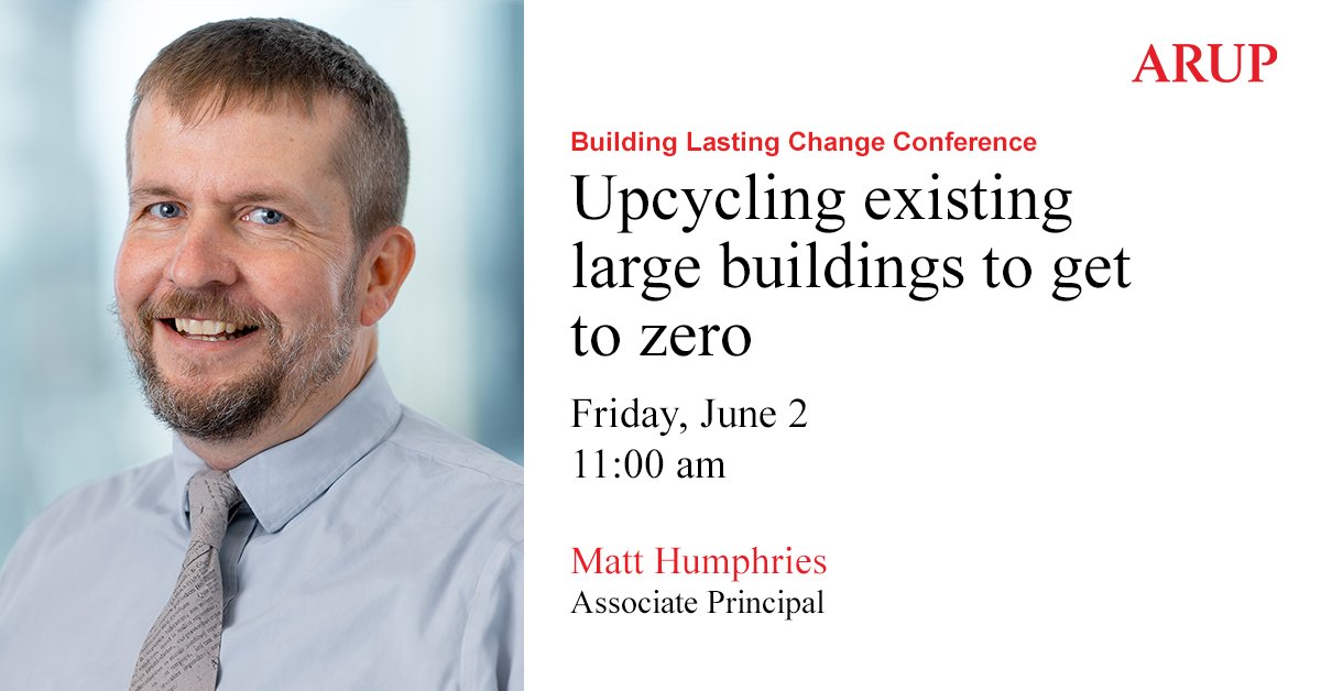 Will you be at #BLC2023? Join our Matt Humphries on Friday to learn how existing buildings can be adapted to meet #decarbonization goals. bit.ly/43CVPOR